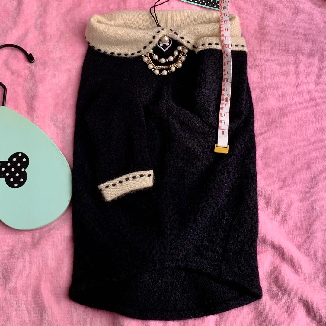 訳あり未使用Fifi&Romeo3連ネックレスカシミヤニットハンガー付セーターL