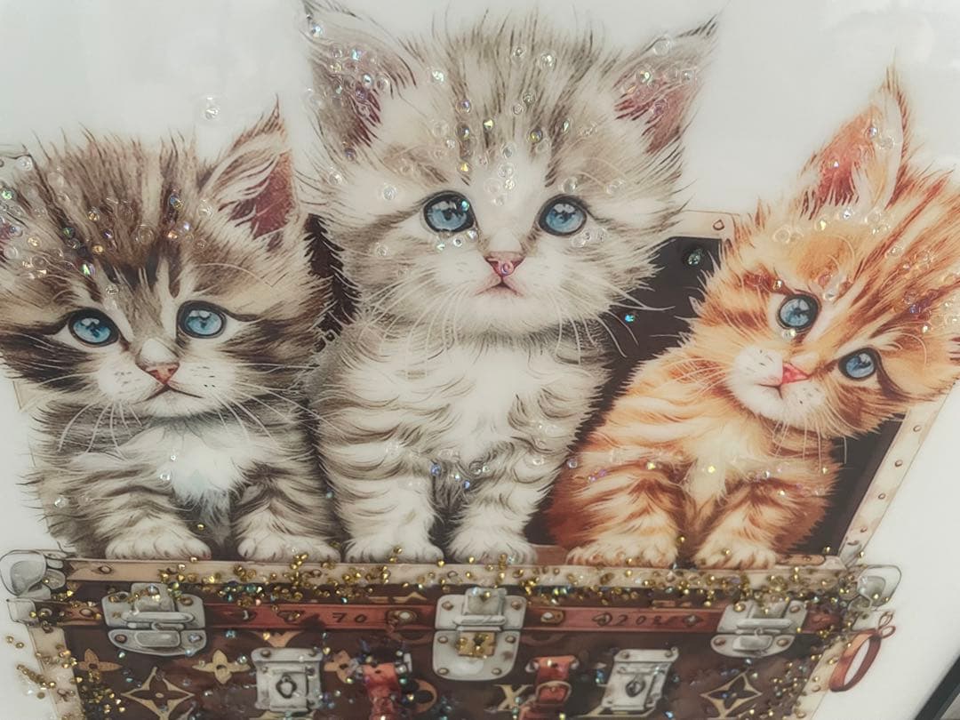 猫のアクリル画 トランクデザイン