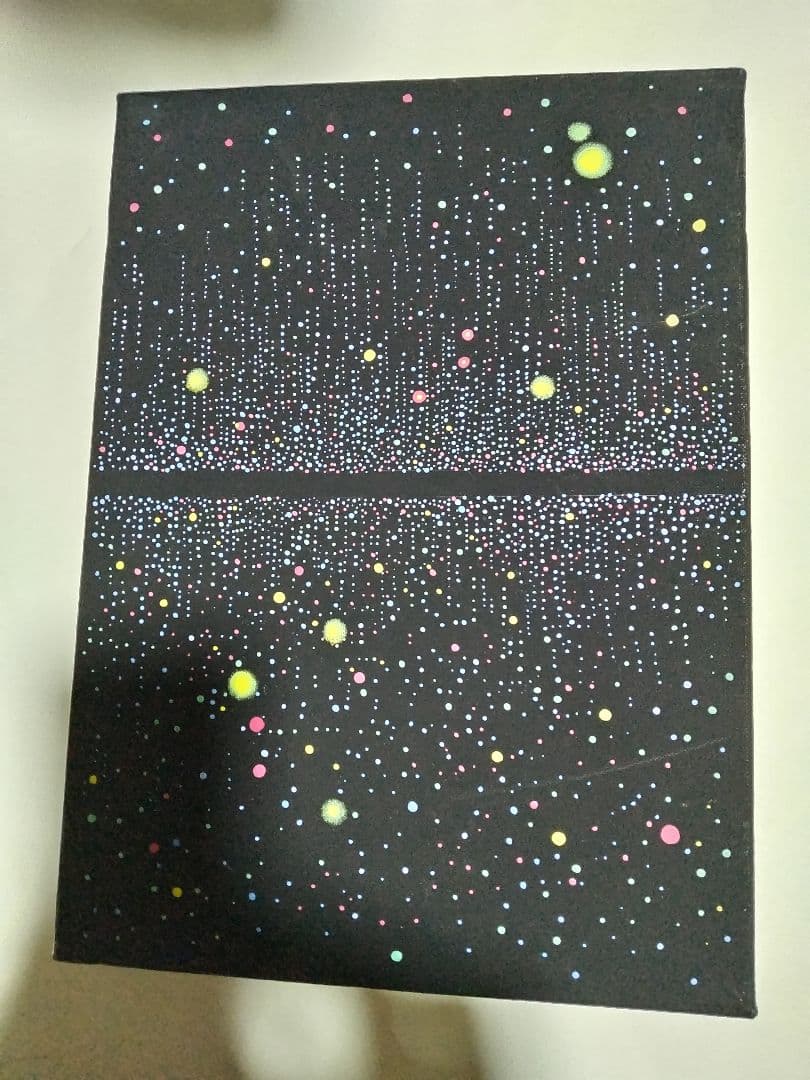 草間彌生、絵画、油彩４号、魂の灯、2008、肉筆、新品額縁。