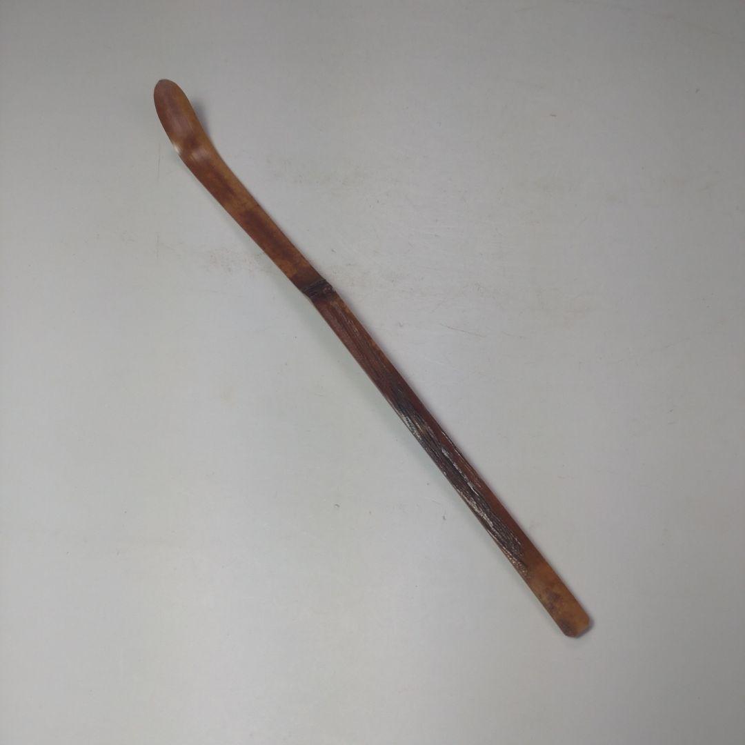 イ100 茶杓『大徳寺　立花大亀　極箱』『銘　野分』『稲尾誠中斎下削り』竹茶杓