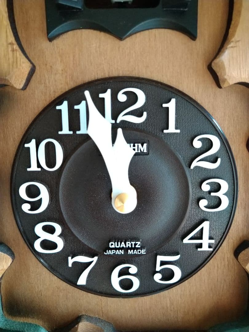 RHYTHM　鳩時計　カッコーメルビル　木製 掛時計