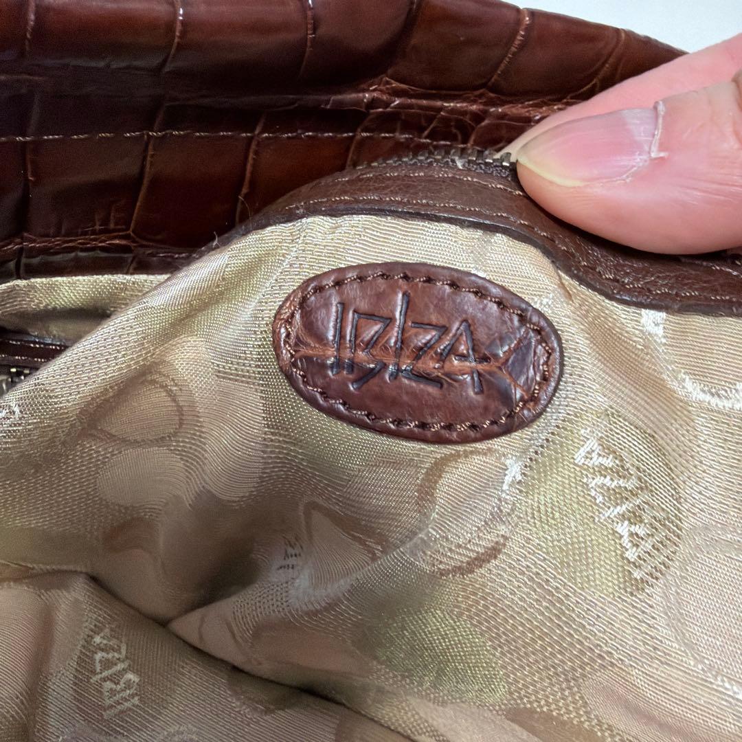 IBIZA ブラウン　ワニ革 ハンドバッグ　美品！