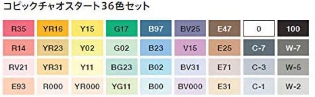 COPIC ciao 36色セット