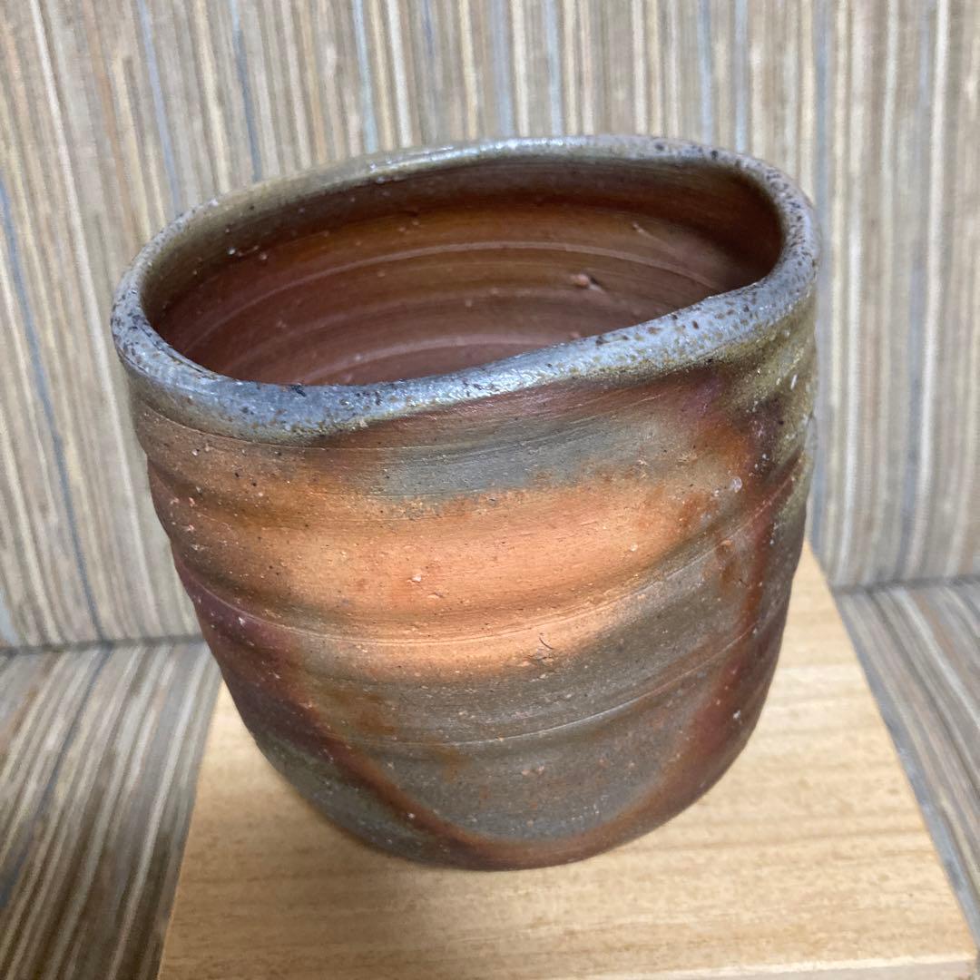 備前焼　佐藤苔助　共箱　茶道具　湯呑み　陶歴