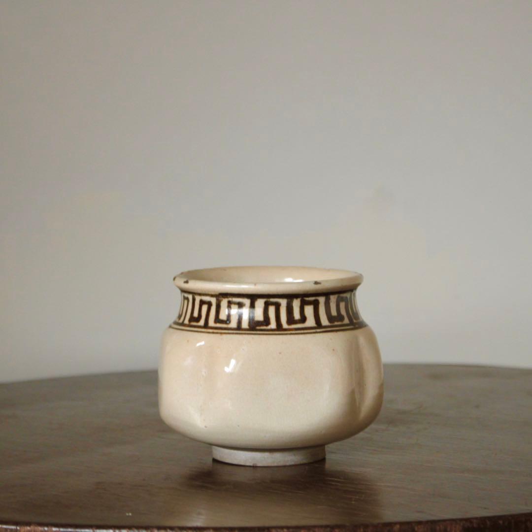 白地鉄絵 阿古陀形 火入れ 茶碗 古美術 古道具 アンティーク