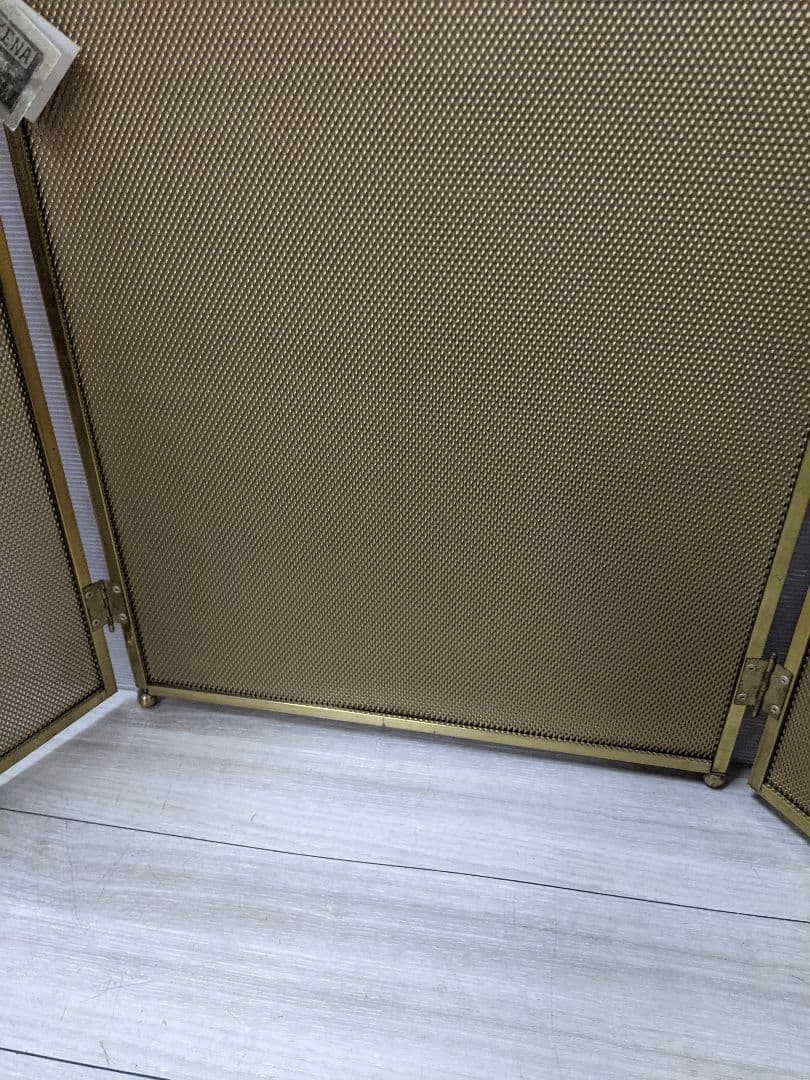 スペイン製ビンテージ ファイヤースクリーン 真鍮 間仕切り パーテーション