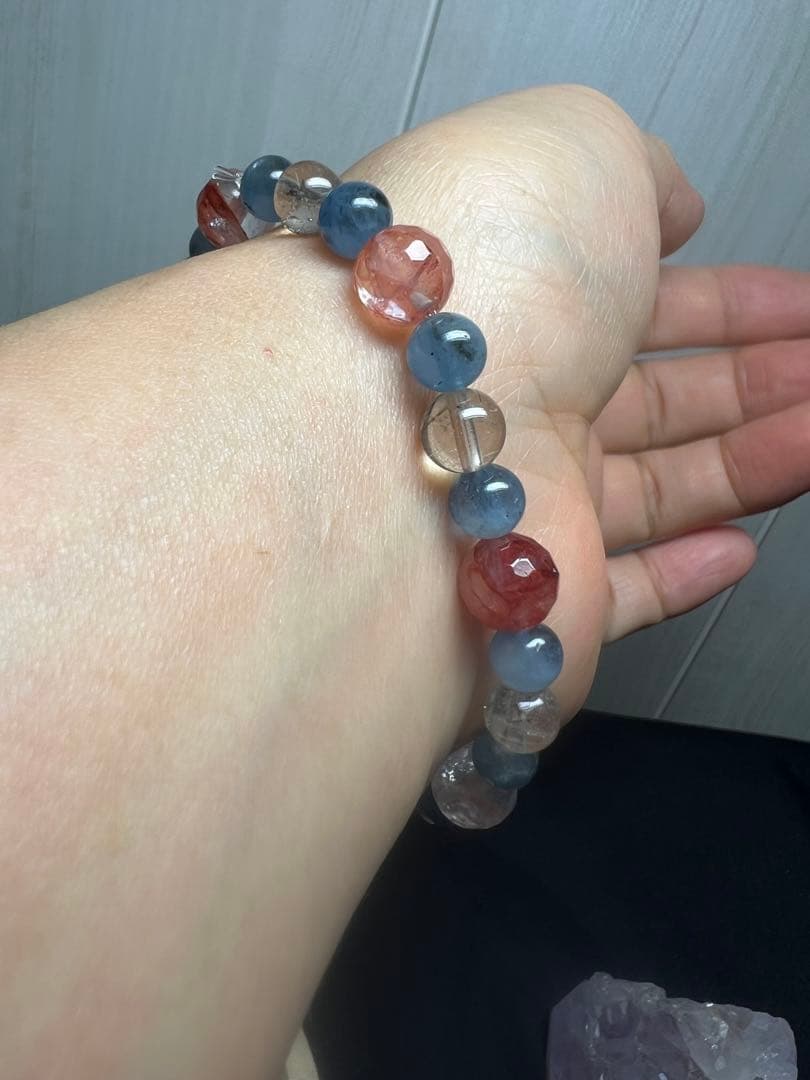 私のエネルギー吸いすぎた魔除けの王様⭐︎スターモリオン(黒水晶)ブレスレット