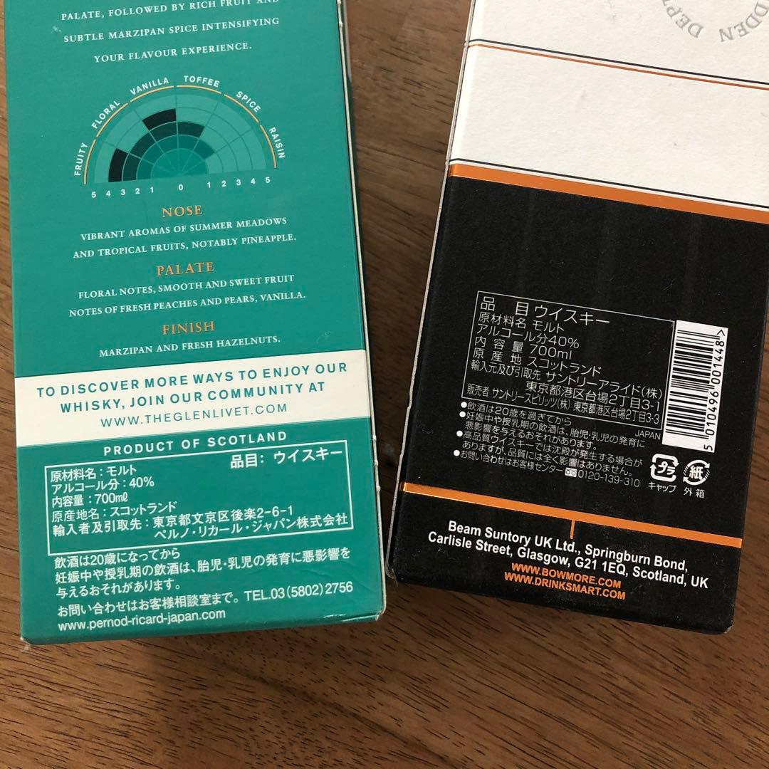 ザ・グレンリベット12年　ボウモア12年