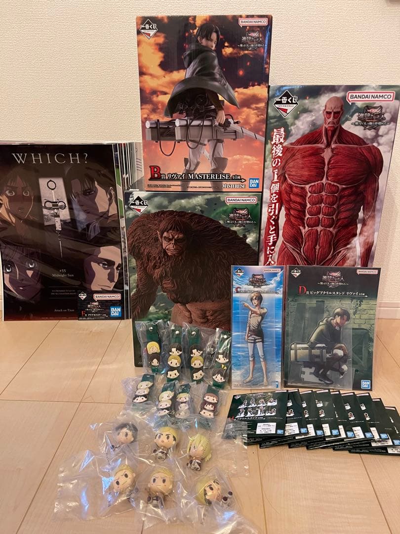 進撃の巨人　A賞　B賞　C章　D賞　ラストワン章　上位賞コンプ　一番くじ