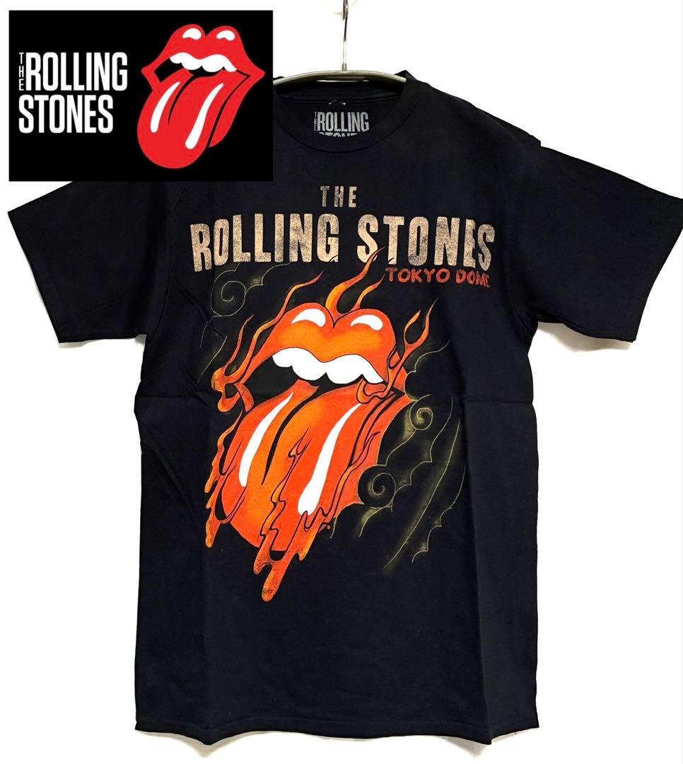 ローリングストーンズ ファイアー ベロT黒 ②
