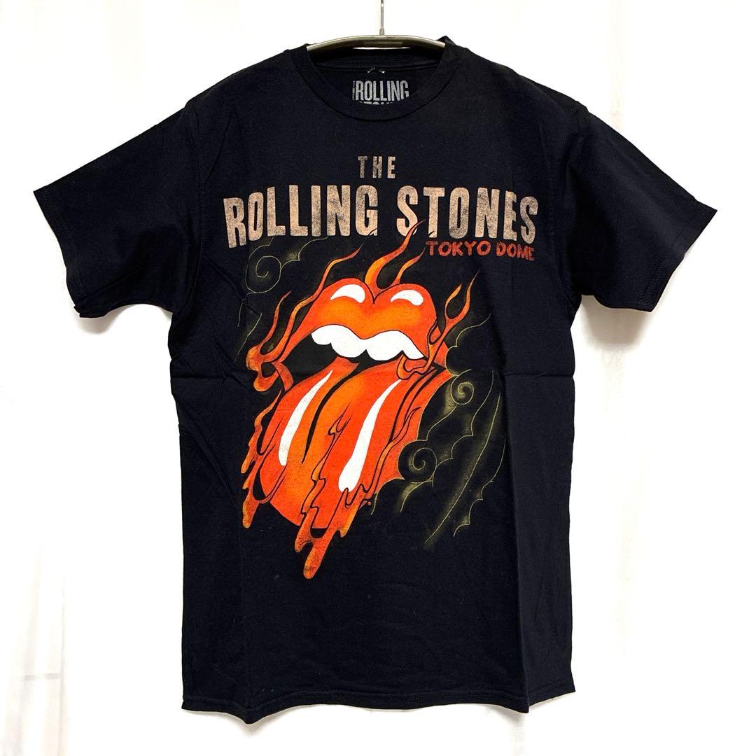 ローリングストーンズ ファイアー ベロT黒 ②