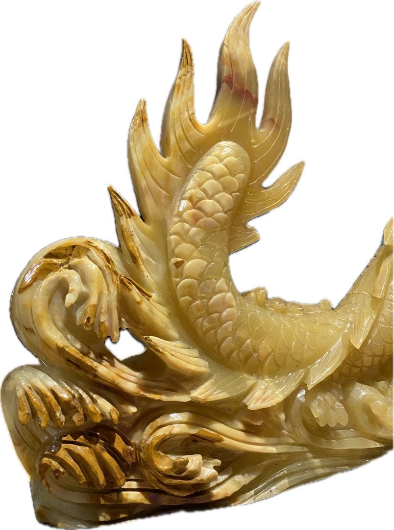 特大！縁起物　龍　天然石　彫刻　風水　開運