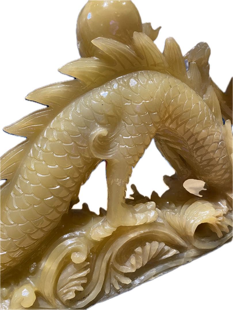 特大！縁起物　龍　天然石　彫刻　風水　開運