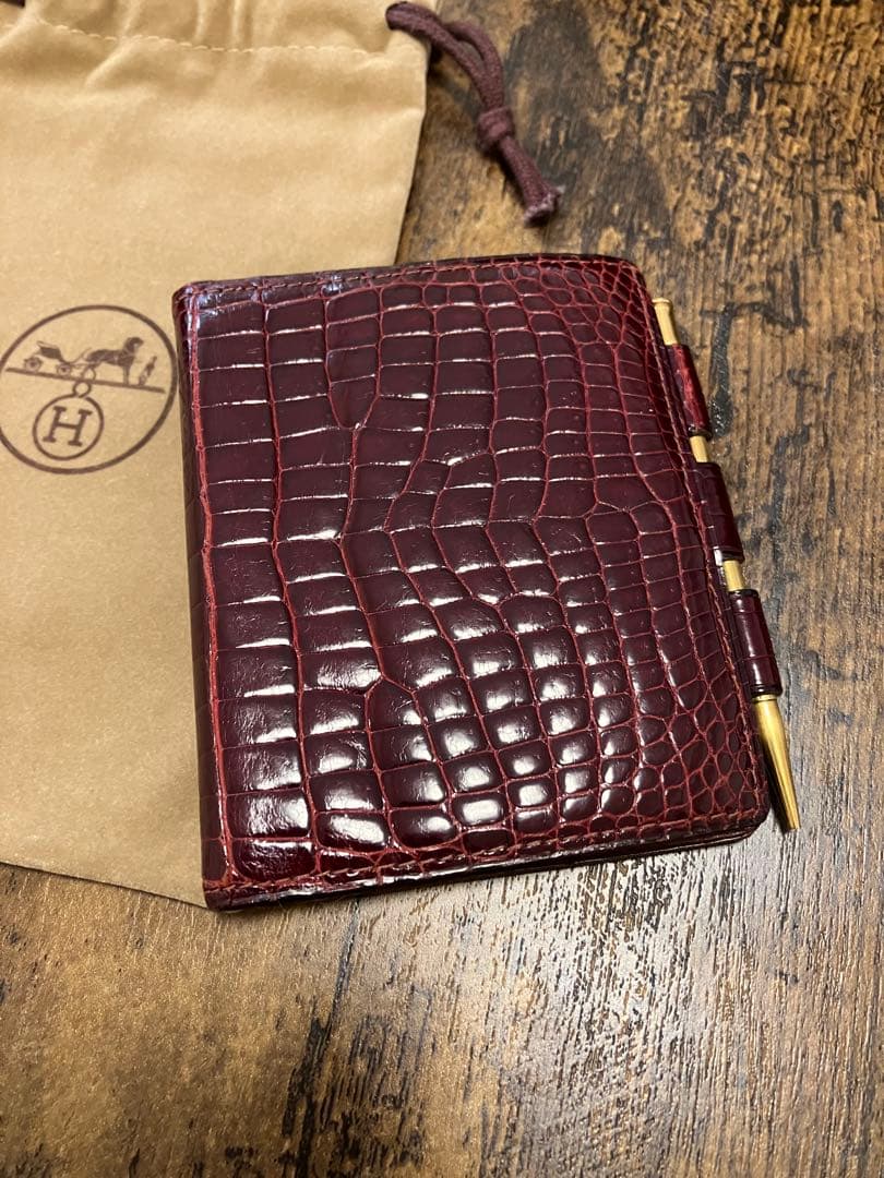 （超希少）エルメス　1977年　クロコ手帳