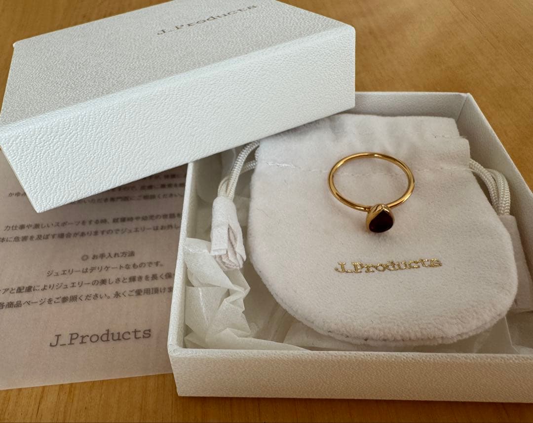 J.Products ガーネット 18KティアドロップSリング