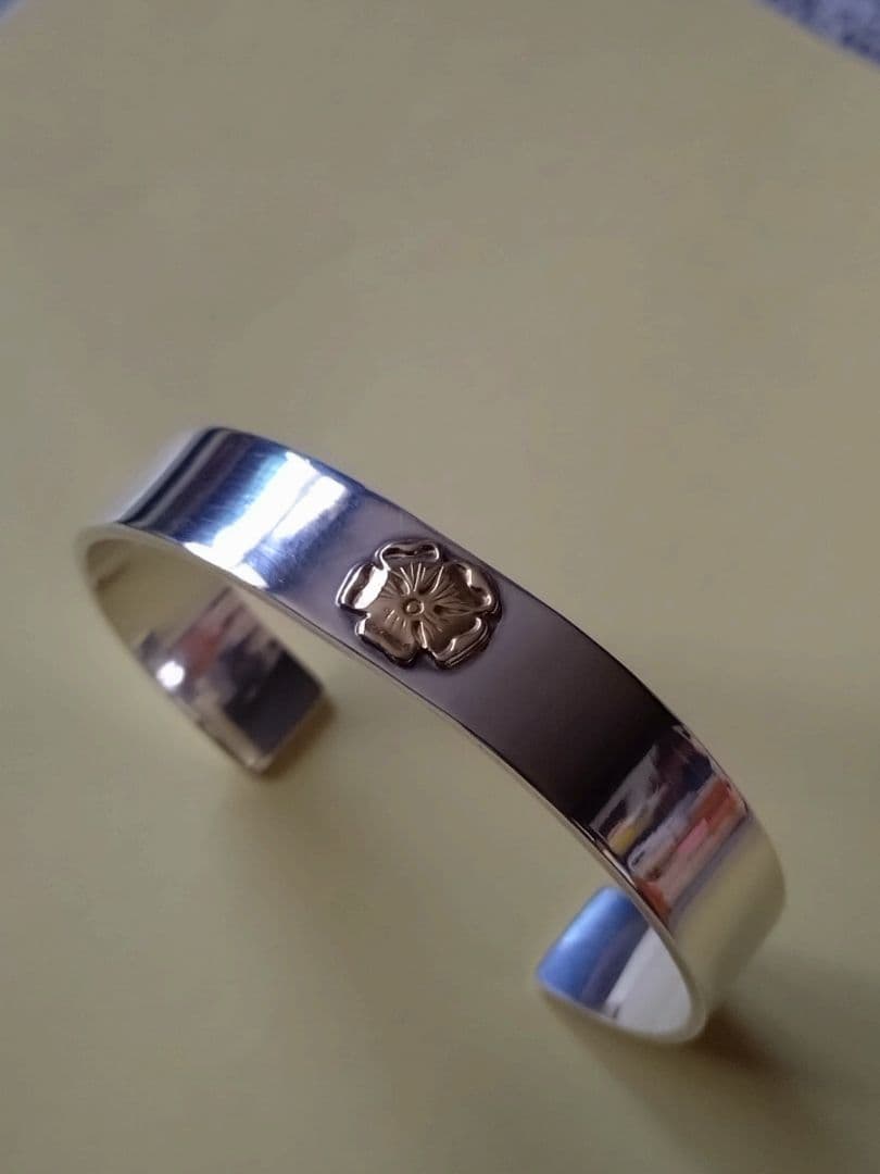 ゴローズ平打ちローズブレス Mサイズ　　　　　　　 希少ローズメタル