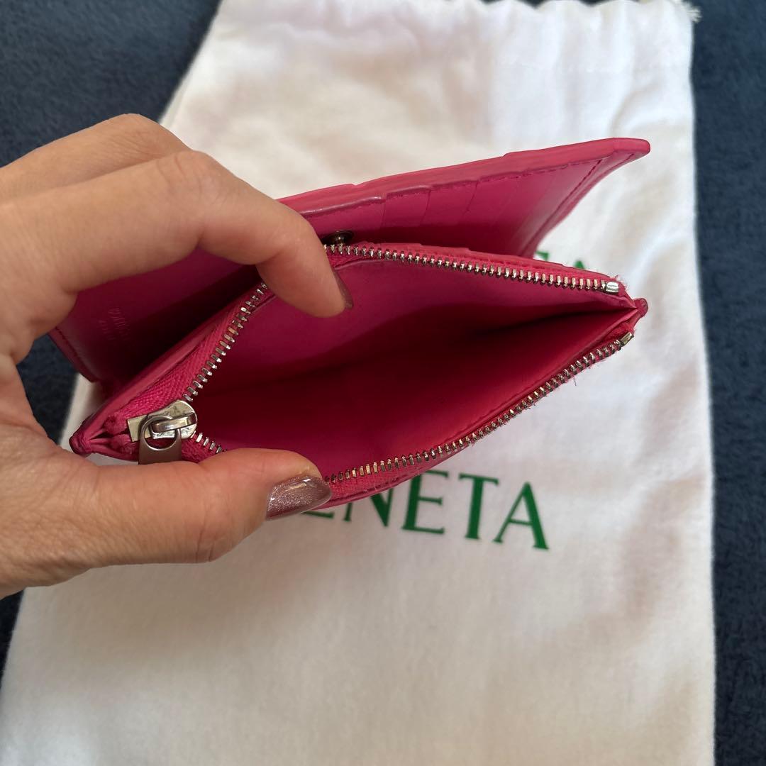 ✨極美品✨ボッテガ　長財布　カセット　イントレチャート　RFID搭載　ピンク