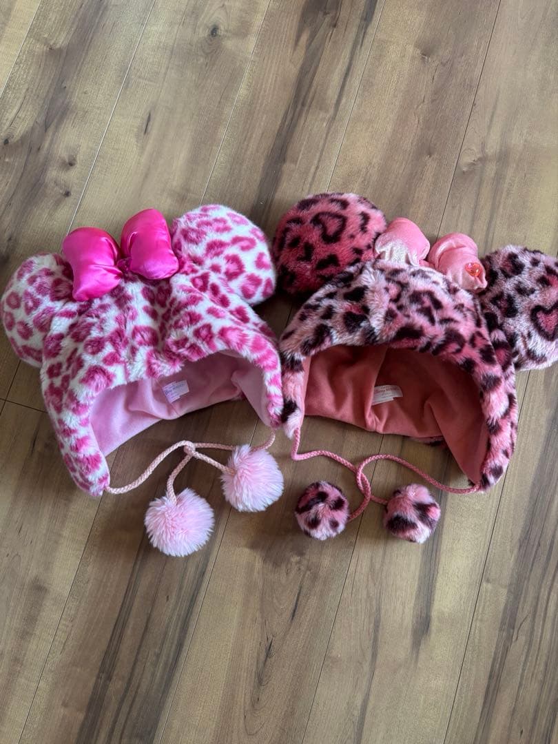 ディズニーヒョウ柄ファンキャップ2点セット