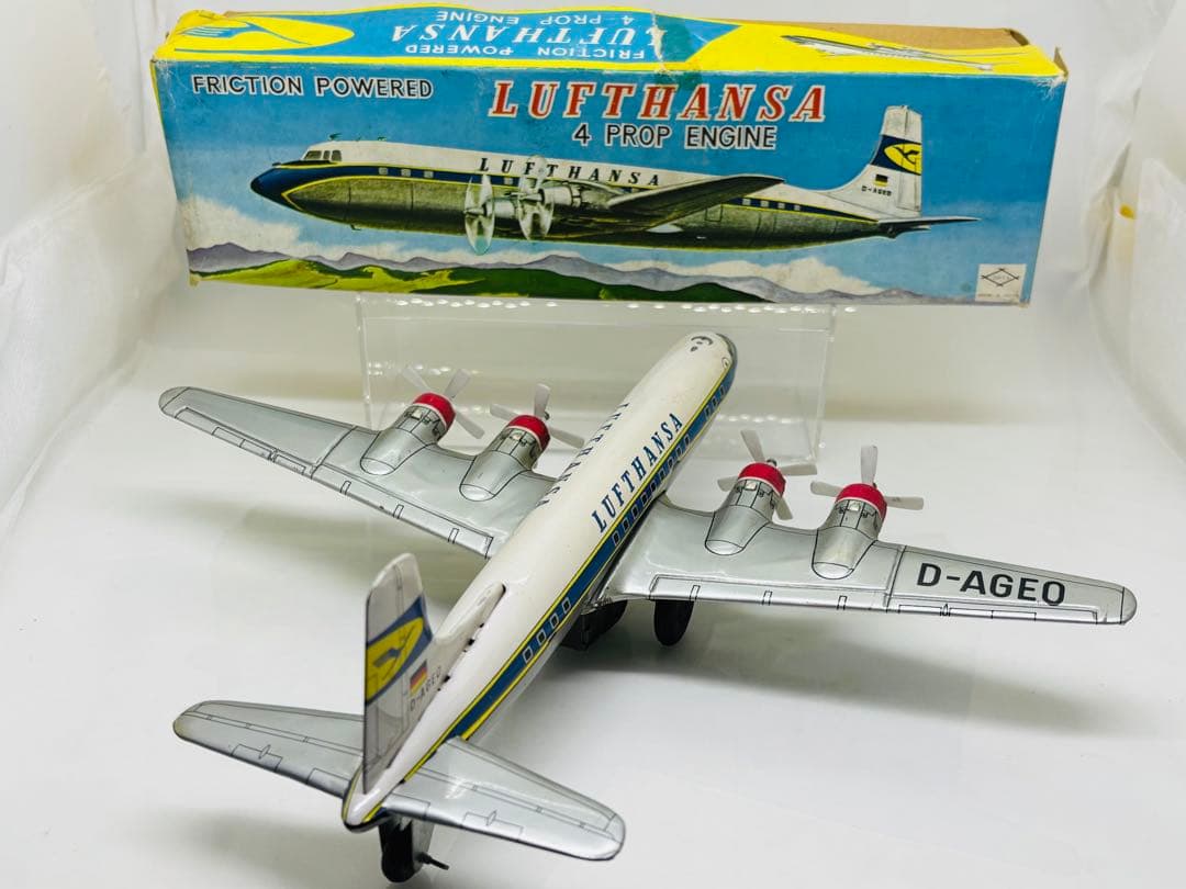 ミ*読様 寺井商店DAIYA日本製当時物ルフトハンザDC-7大型両翼約30㎝19