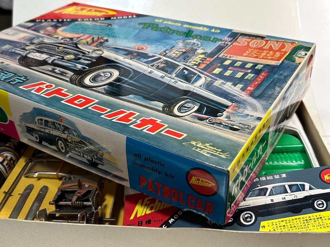 激レア60年以上前 ニチモ ブリキ混成プラモ 警視庁 パトロールカー トヨペット