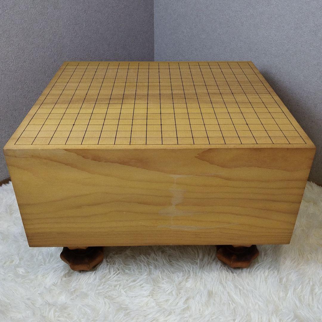 囲碁盤 本榧 天地柾目 ヘソ・脚付き 特大6.5寸 碁石付き