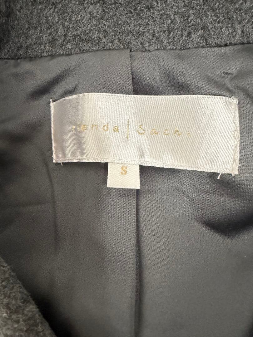 【美品】 rienda ピークドラペルウールMIXチェスターコート S