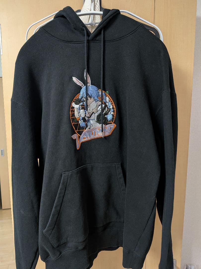 vaultroom × 兎田ぺこら パーカー（Black）Lサイズ