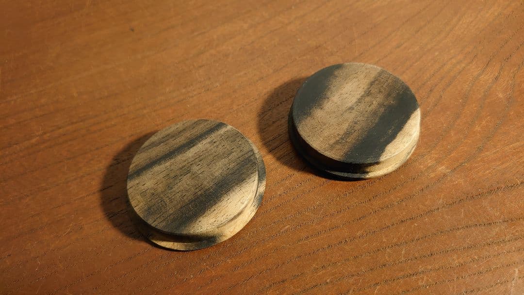 黒柿　襖　襖取手　時代家具　アンティーク家具　銘木　飾棚　2客