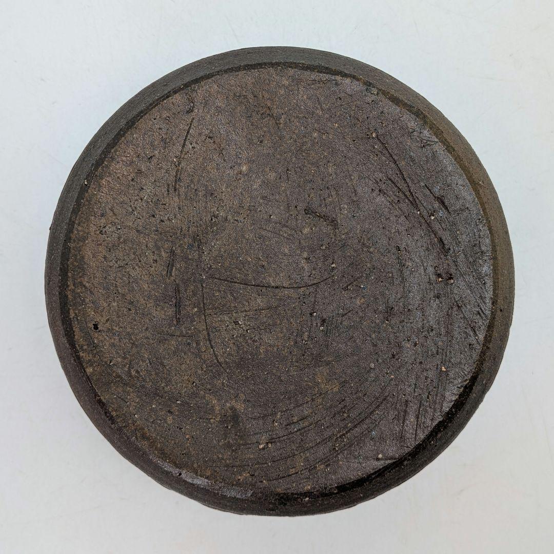 岡山県重要無形文化財 伊勢崎満 備前焼 建水 共箱栞 抹茶道具 茶器 茶こぼし