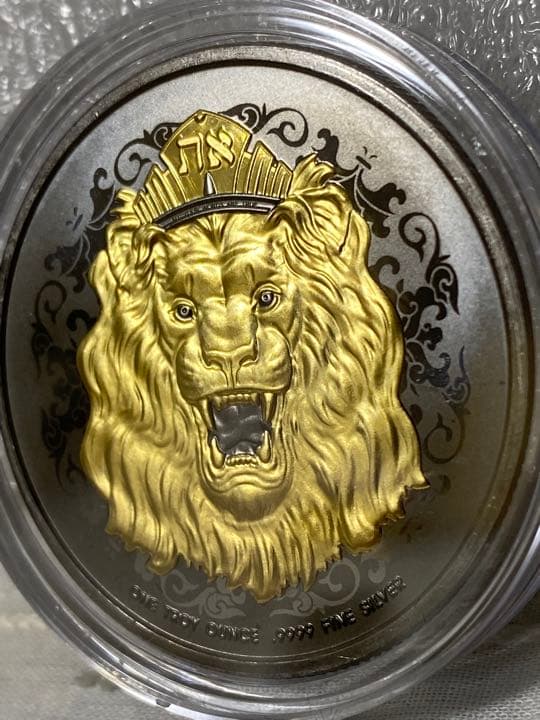 No.6　2022　ニウエ 　ユダのライオン 　ゴールドブラックエンパイア　銀貨