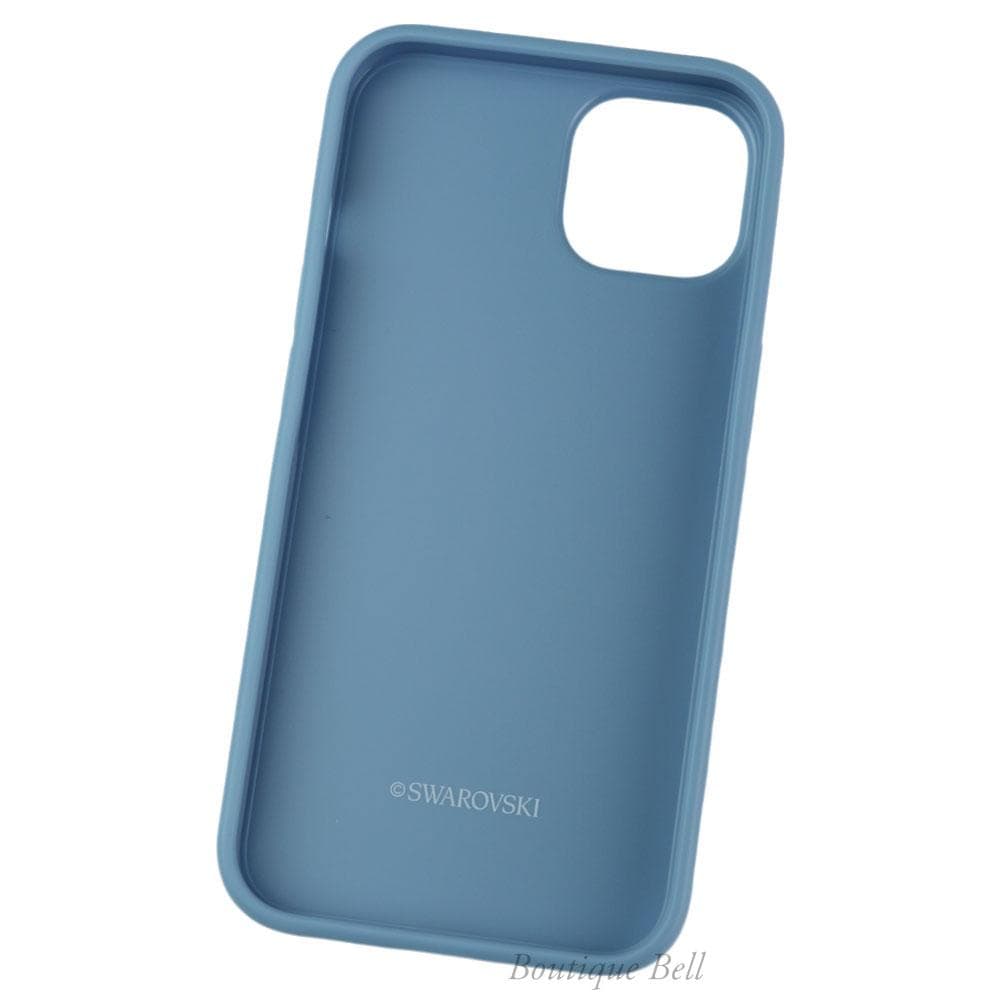 【スワロフスキー】クリスタル iPhone13ケース ライトブルー