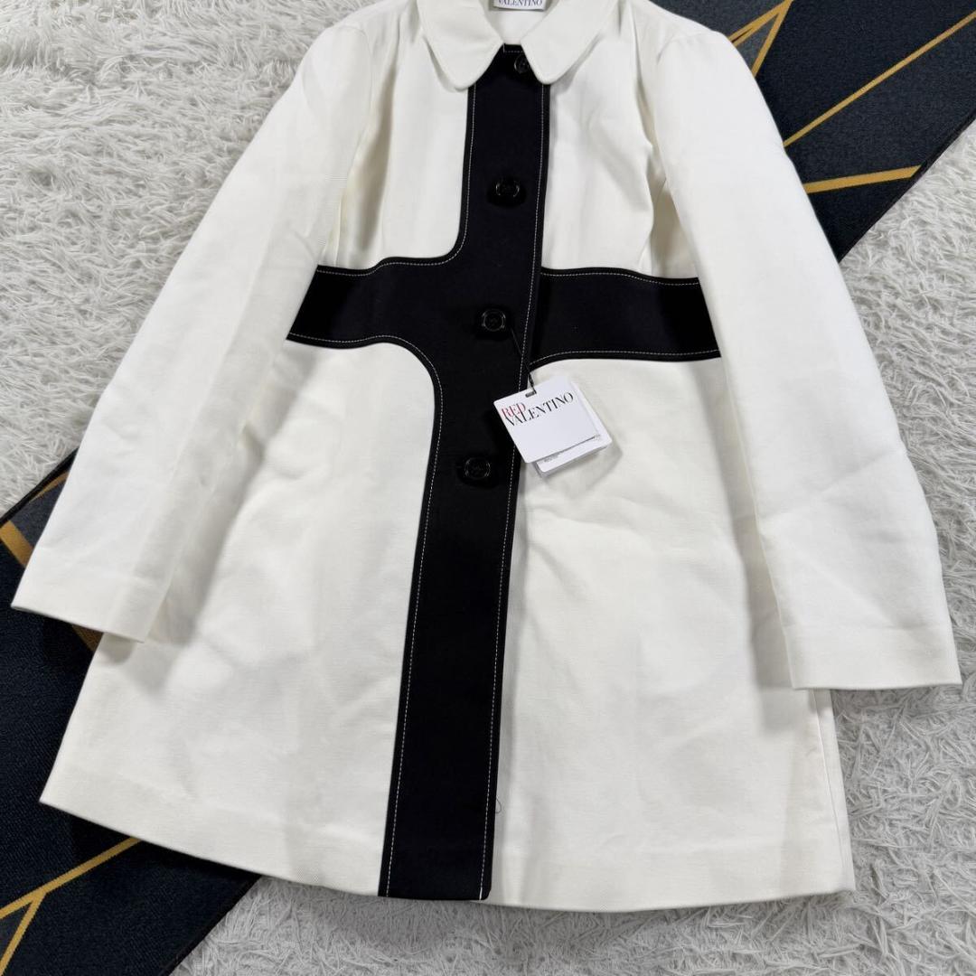 レッドヴァレンティノ ステンカラーコート 着丈86㎝ XXLサイズ ホワイト