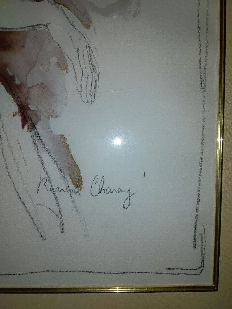 【ベルナール・シャロワ】　デッサン・アールヌーボー風 女性肖像画