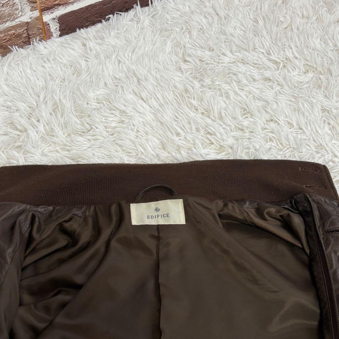 ✨美品✨EDIFICE エディフィス レザージャケット 羊革 ラムレザーML