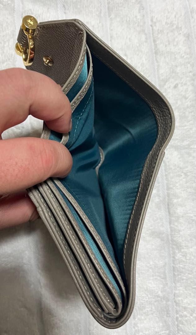 ATAO 財布 二つ折り財布 ロトロ グレージュ