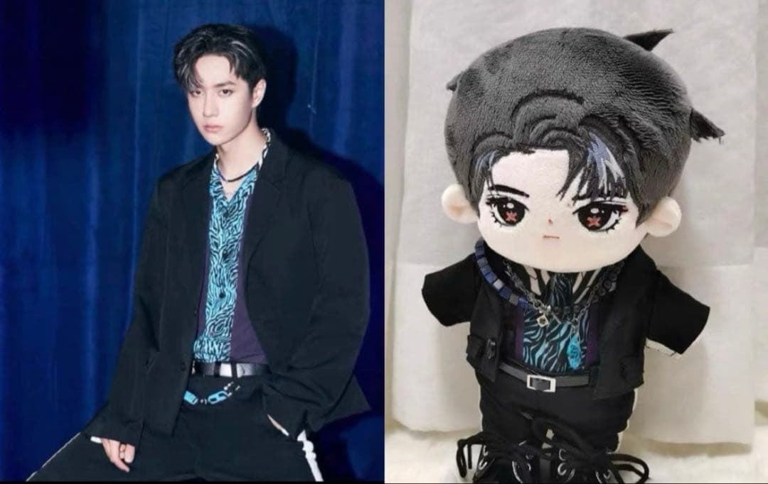 王一博　20cmぬいぐるみ　ワンピースシュウウエムラ　ぬいぐるみ