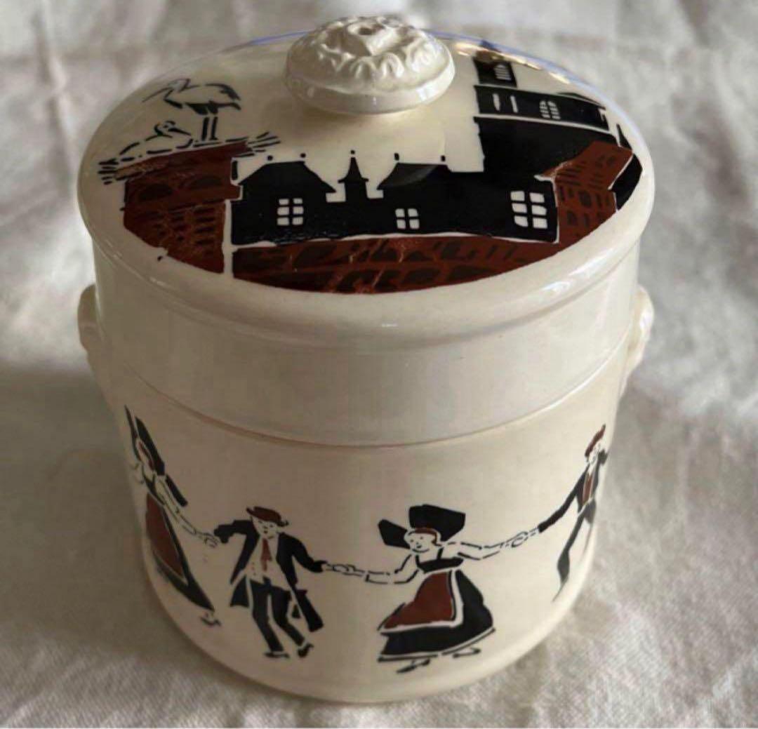 フランス アンティーク サルグミンヌ アルザス テリーヌポット キャニスター