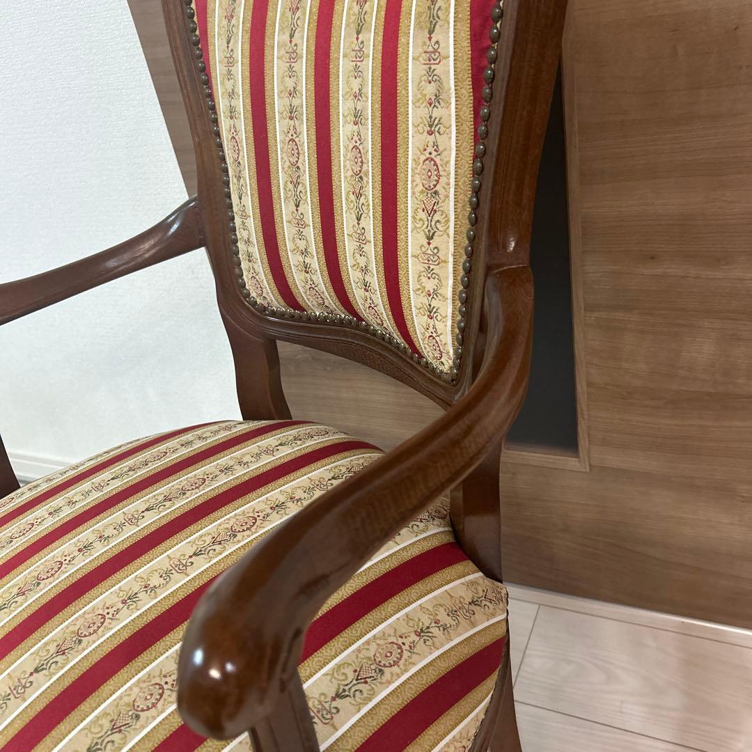 【美品】イタリア製　アームチェア　ダイニングチェア