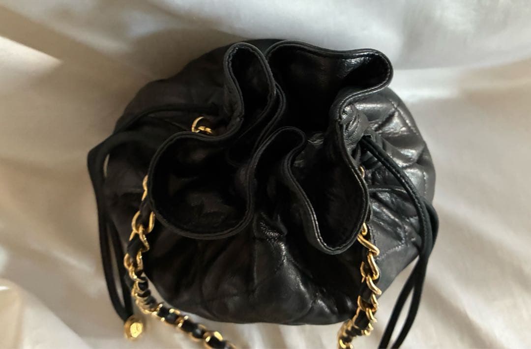 にこにこ 様♡CHANEL 巾着　マトラッセ　ラムスキン チェーンバッグ