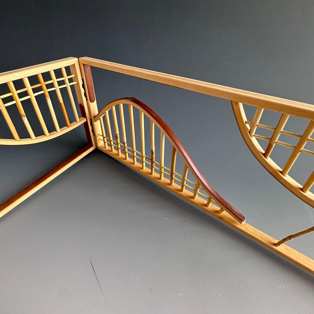 茶道具　煎茶用　結界　竹窓　南部指物師　藪内高達斉　共箱　工芸　煎茶道　茶会