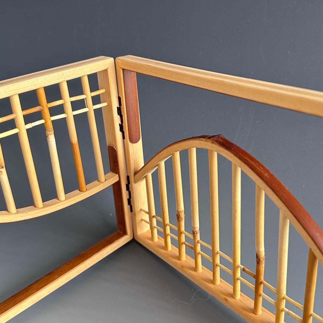 茶道具　煎茶用　結界　竹窓　南部指物師　藪内高達斉　共箱　工芸　煎茶道　茶会