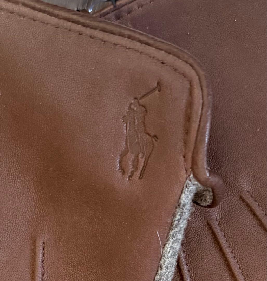 ポロ ラルフ ローレン シープスキン タッチスクリーン グローブ M