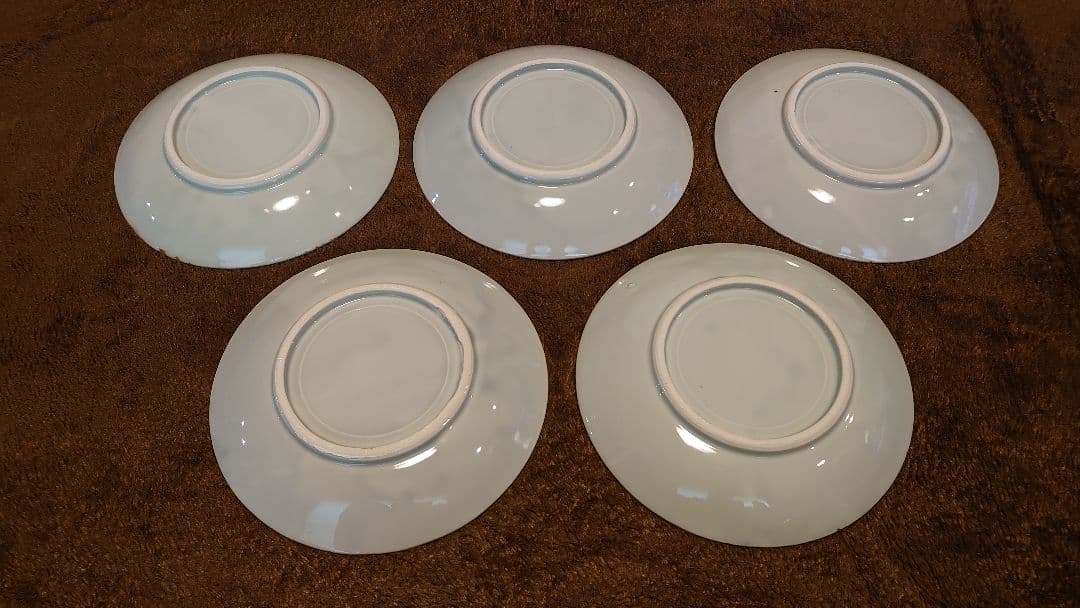 古伊万里　伊万里　染付　中皿　菓子皿 ５客