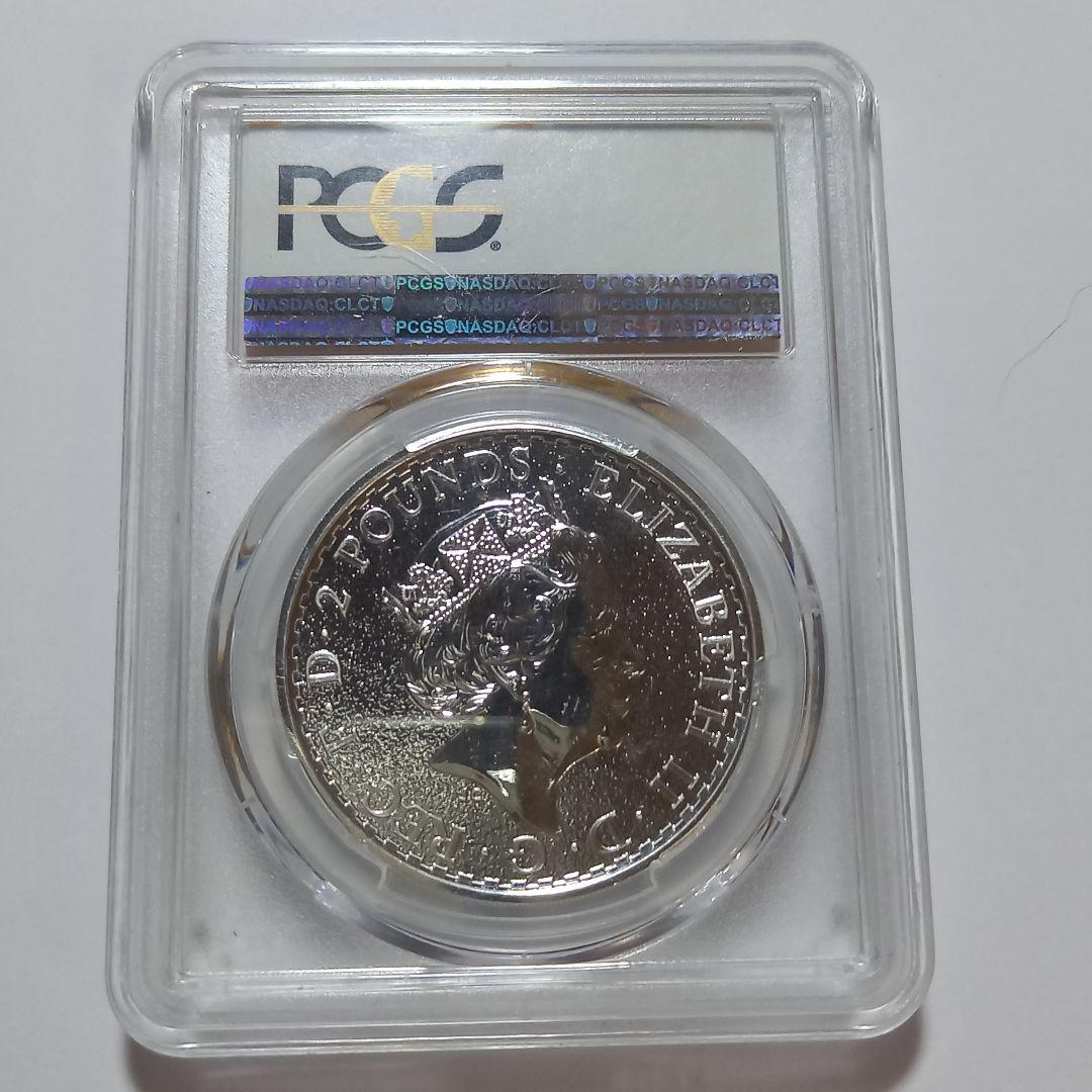 銀貨 2016年 ブリタニア 2ポンド PCGS MS69 最高位