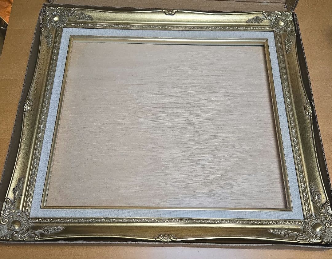 美品　額縁　アンティーク　ゴールド　油彩縁　ガラス
