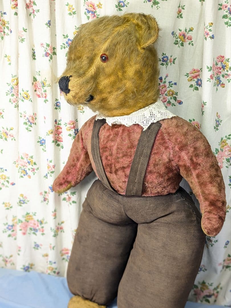 超特大 イギリス アンティーク テディベア アンティークベア　身長72cm