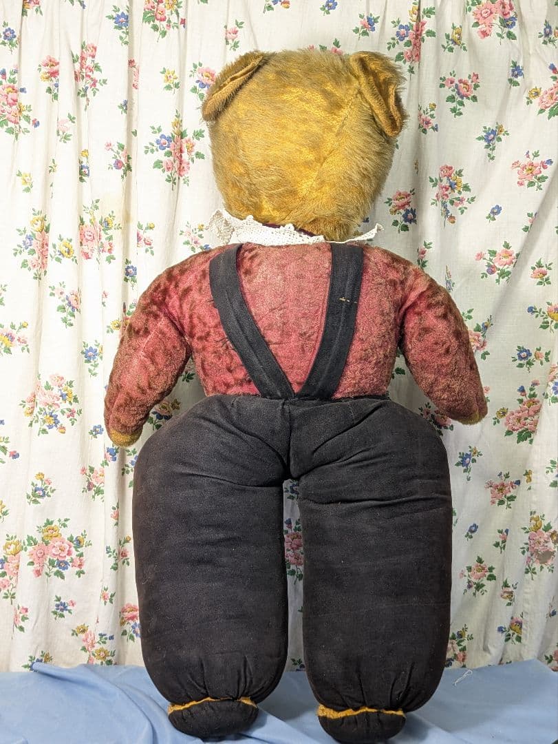 超特大 イギリス アンティーク テディベア アンティークベア　身長72cm