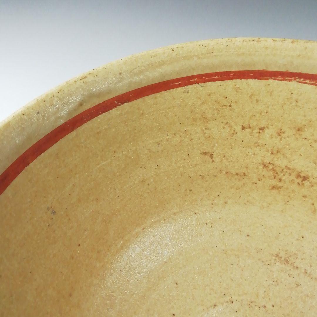 Ｔ６３５　茶碗　『赤絵茶碗』『安可祢窯　栗木伎茶夫』　共箱　抹茶碗　茶道具