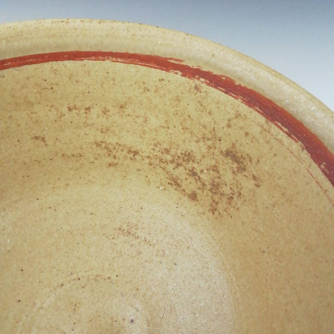 Ｔ６３５　茶碗　『赤絵茶碗』『安可祢窯　栗木伎茶夫』　共箱　抹茶碗　茶道具