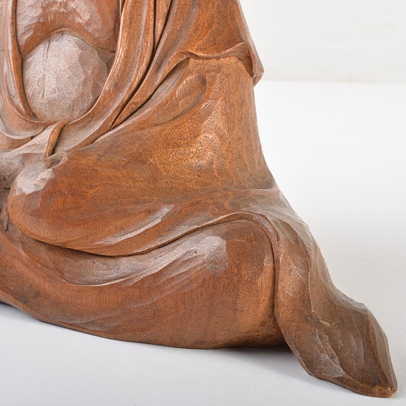 仏教美術　木彫　達磨像　仏像　置物　在銘　V　R7332